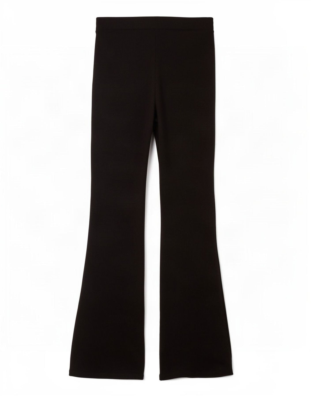 Zara Mujer Pantalones De Chándal Acampanados UK 42 Medio Negro Poliéster