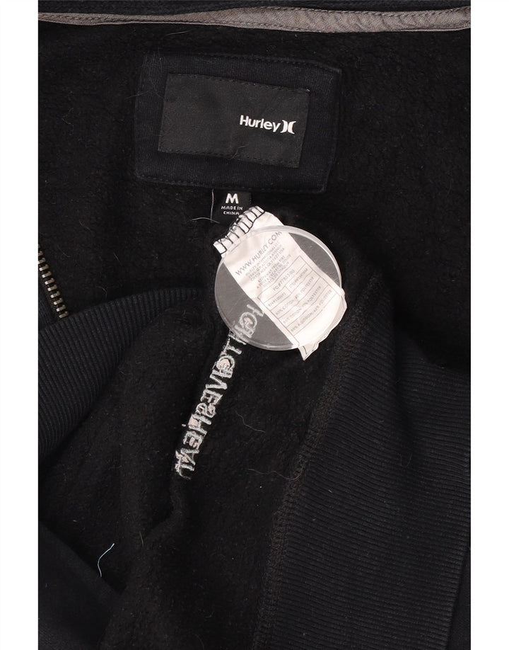 Hurley Suéter Con Capucha Y Cremallera Gráfica Para Hombre Algodón Negro Mediano