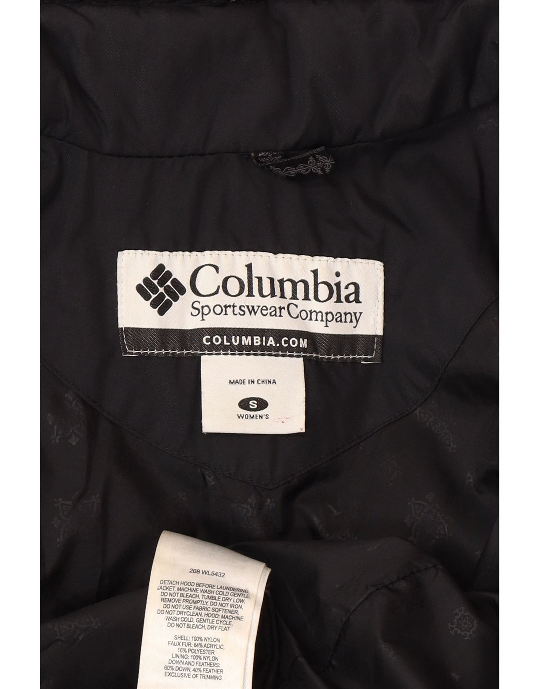 Columbia Chaqueta Acolchada Mujer UK 40 Small Nylon Negro