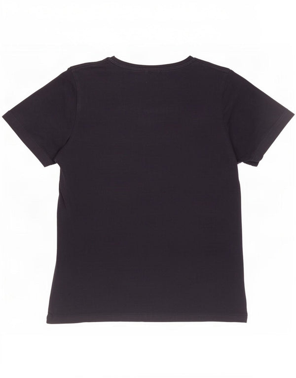 Tommy Hilfiger Camiseta gráfica para mujer Top UK 10 Small Azul marino Algodón