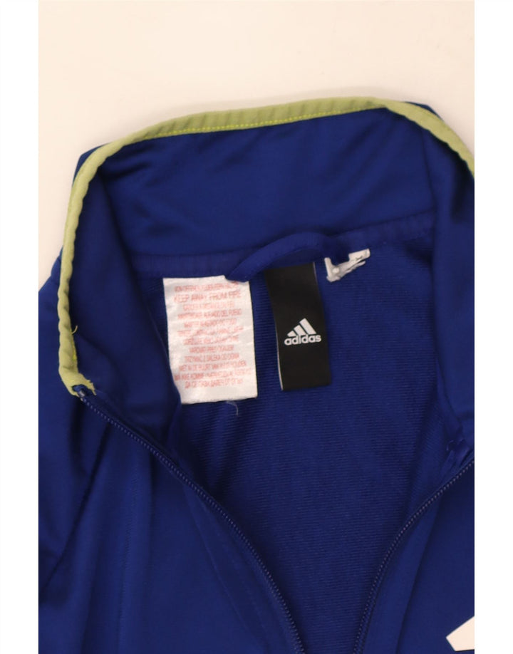 Adidas - Chaqueta de chándal gráfica para niños, 13-14 años, azul