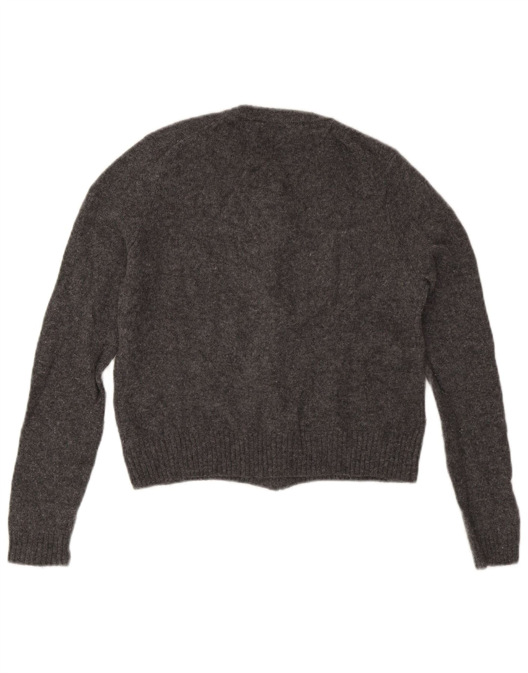 Zara Mujer Cárdigan Suéter UK 10 Small Gris Lana