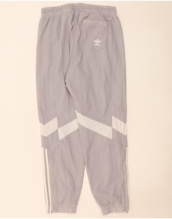 Adidas Mujer Chándal Pantalones Joggers UK 40 Grande Gris Colorblock