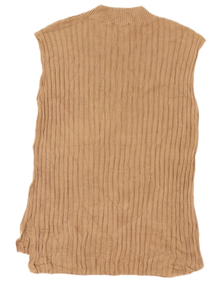 Marks & Spencer Camiseta sin mangas para mujer de gran tamaño UK 10 Small Brown Viscosa