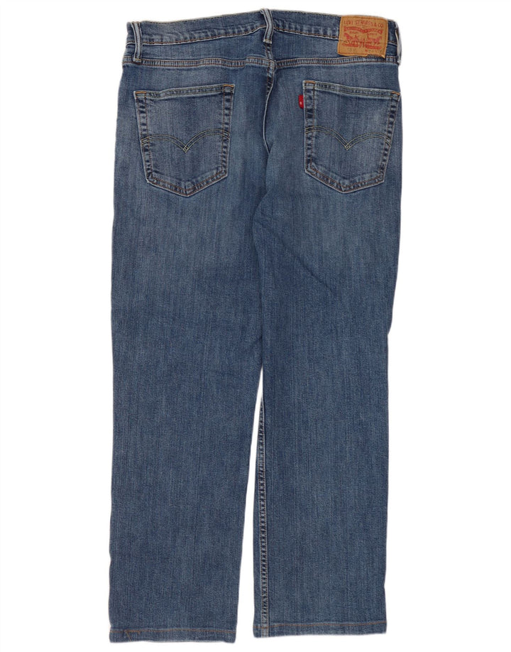 LEVI'S Jeans rectos desgastados 514 para hombre W34 L27 Algodón azul
