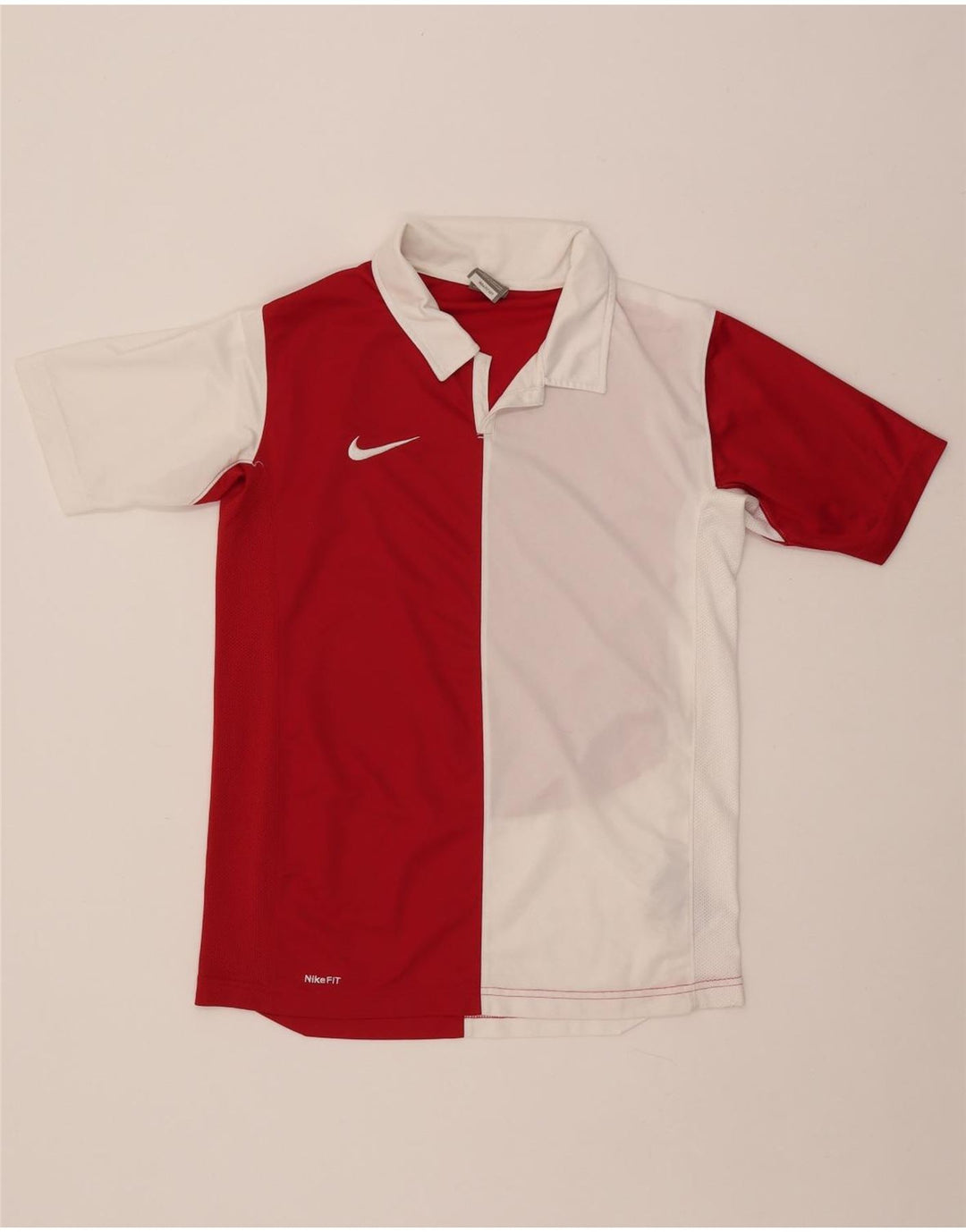 NIKE Polo para niño 13-14 años XL Rojo Colorblock Poliéster