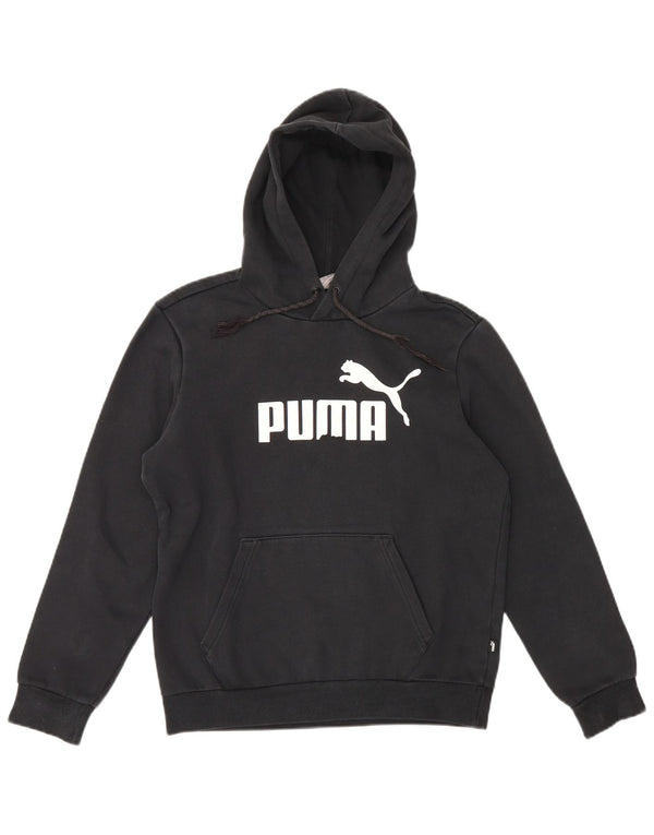 Puma Sudadera con capucha gráfica para hombre XS Algodón negro