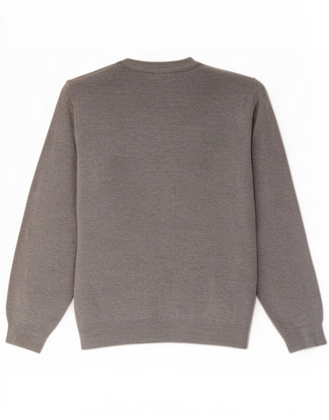 Marks & Spencer Jersey con cuello barco para hombre, talla grande, algodón gris