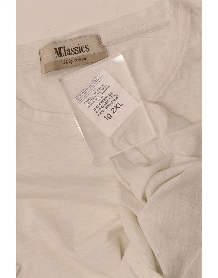 Marlboro Classics Camiseta para hombre Top 2XL Algodón blanco