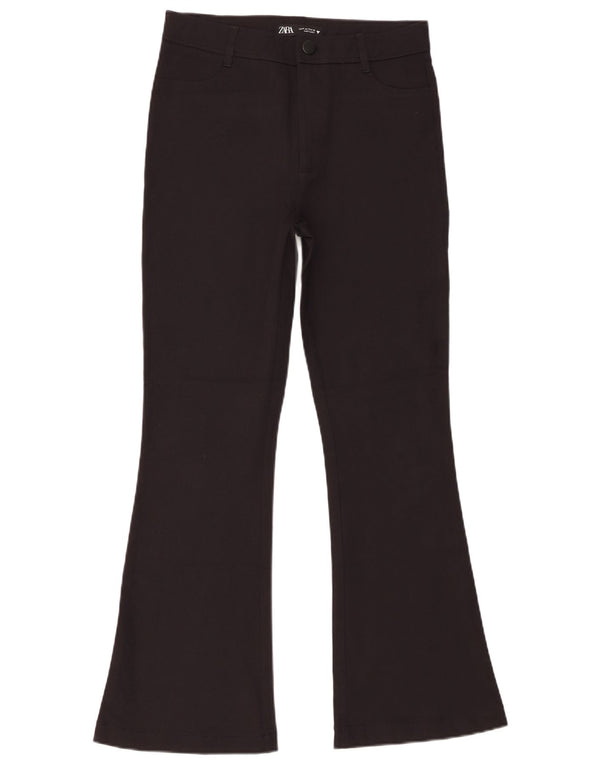 Zara Mujer Pantalones Casuales Acampanados Medianos W28 L29 Negro
