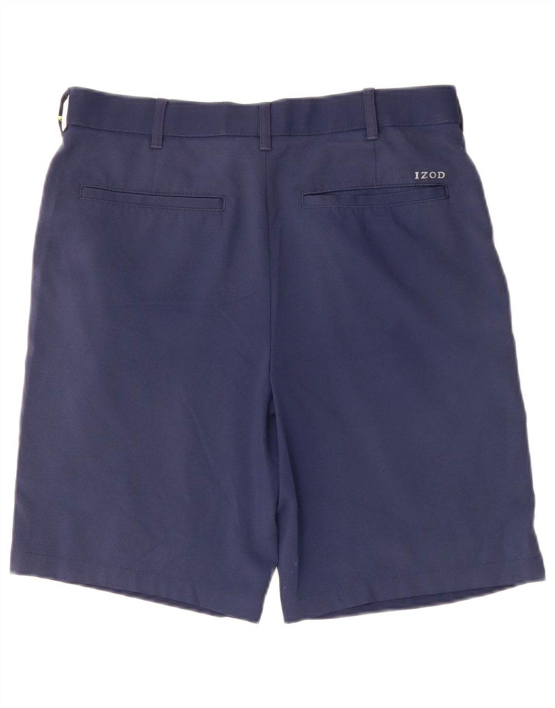 Izod Pantalones cortos chinos de corte recto para hombre W32 Poliéster azul marino medio