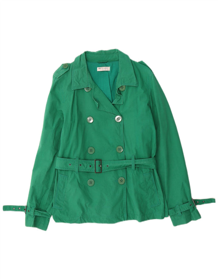 Marks & Spencer Gabardina corta para mujer UK 42 Algodón verde medio