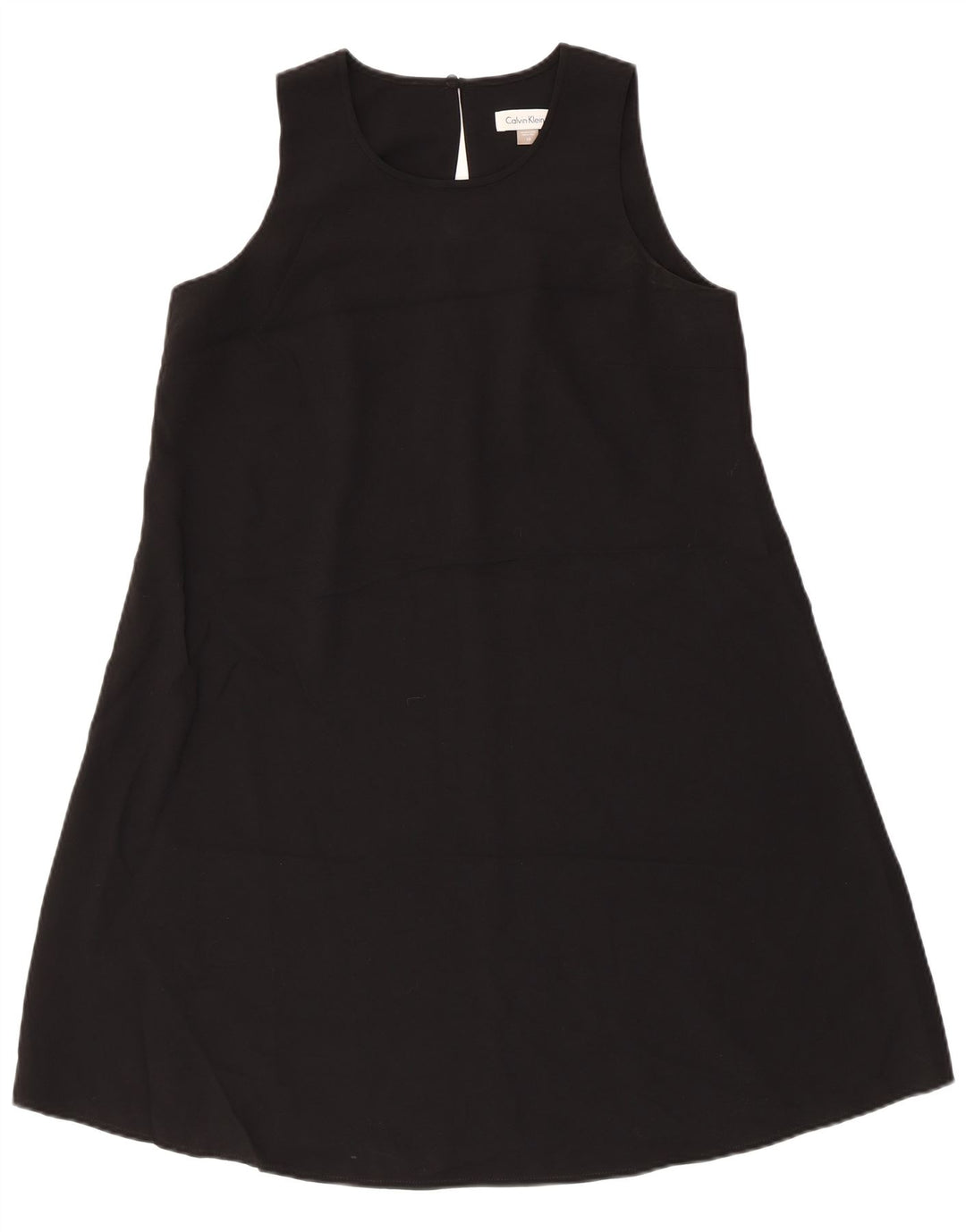 CALVIN KLEIN Vestido sin mangas para mujer US 10 Grande Poliéster negro