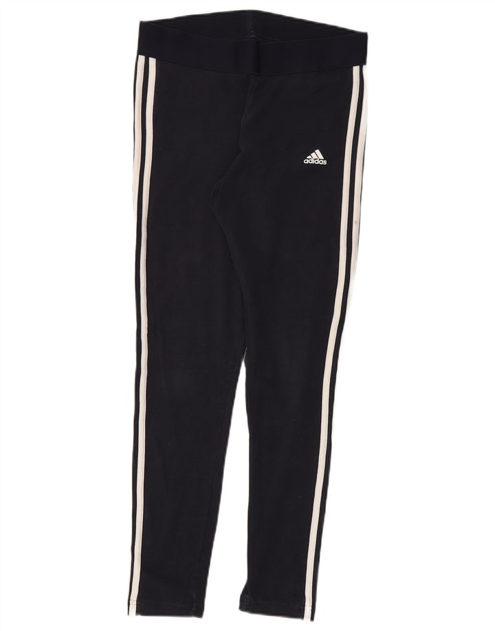 Adidas Leggings de ajuste regular para mujer Reino Unido 12/14 Mediano Negro Algodón