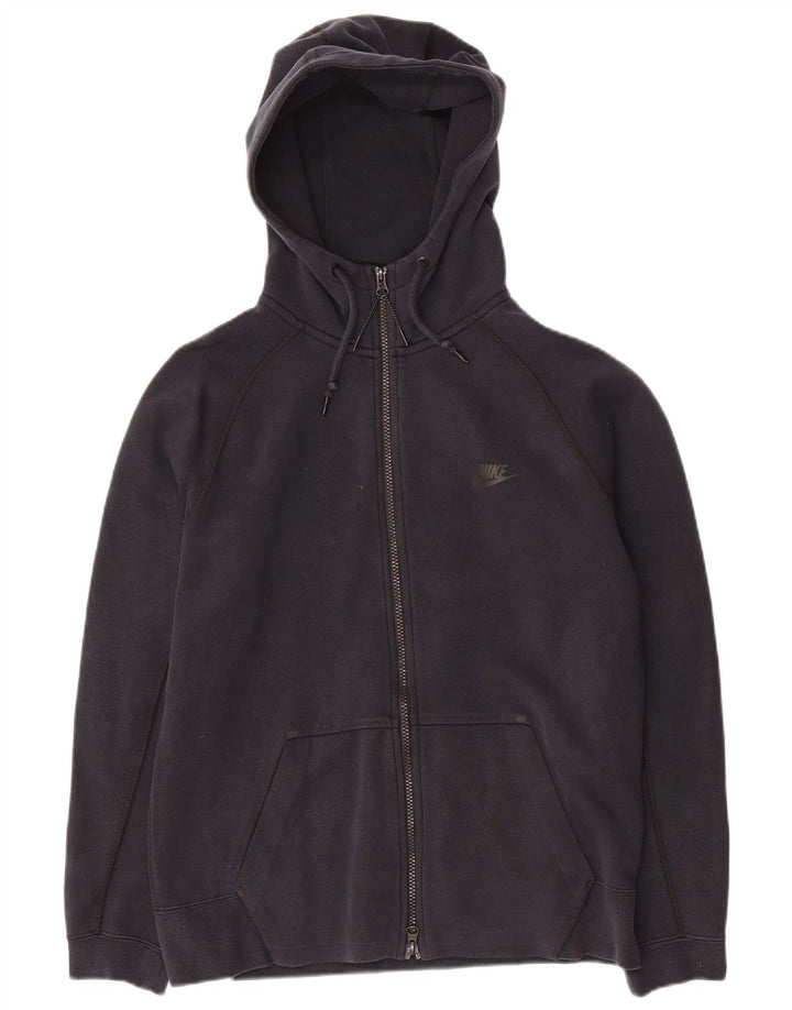 Nike - Sudadera con capucha y cremallera para hombre, tamaño mediano, algodón negro