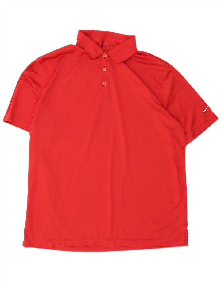 Polo Nike Dri Fit para hombre XL Poliéster rojo