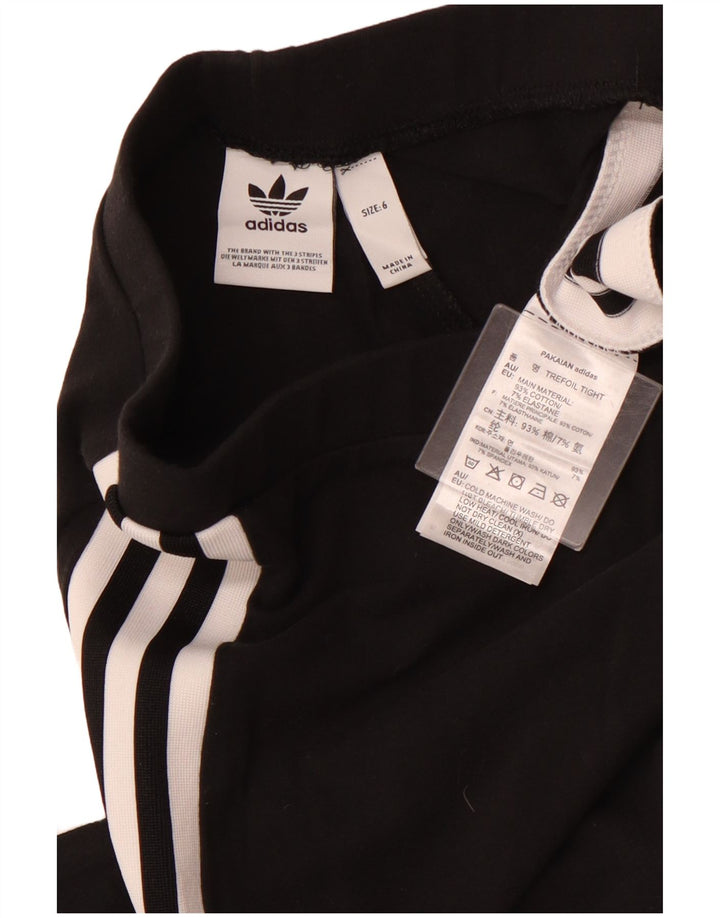 ADIDAS Leggings gráficos para mujer UK 6 XS Algodón negro