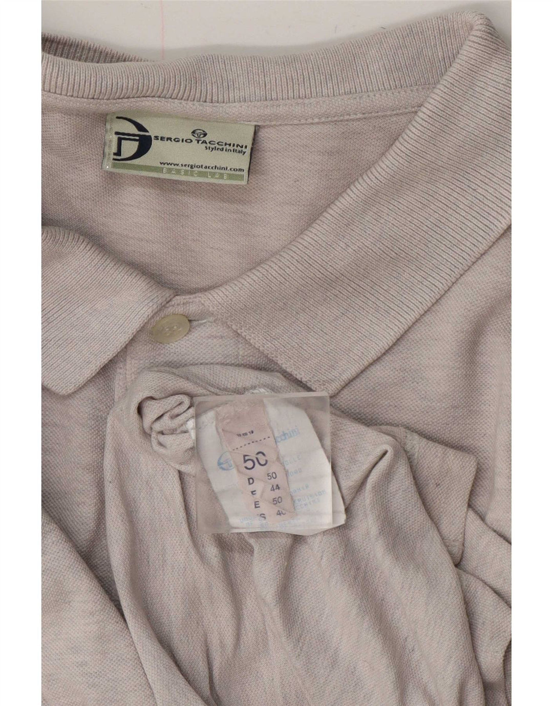 Sergio Tacchini Polo Hombre IT 50 Algodón Gris Medio