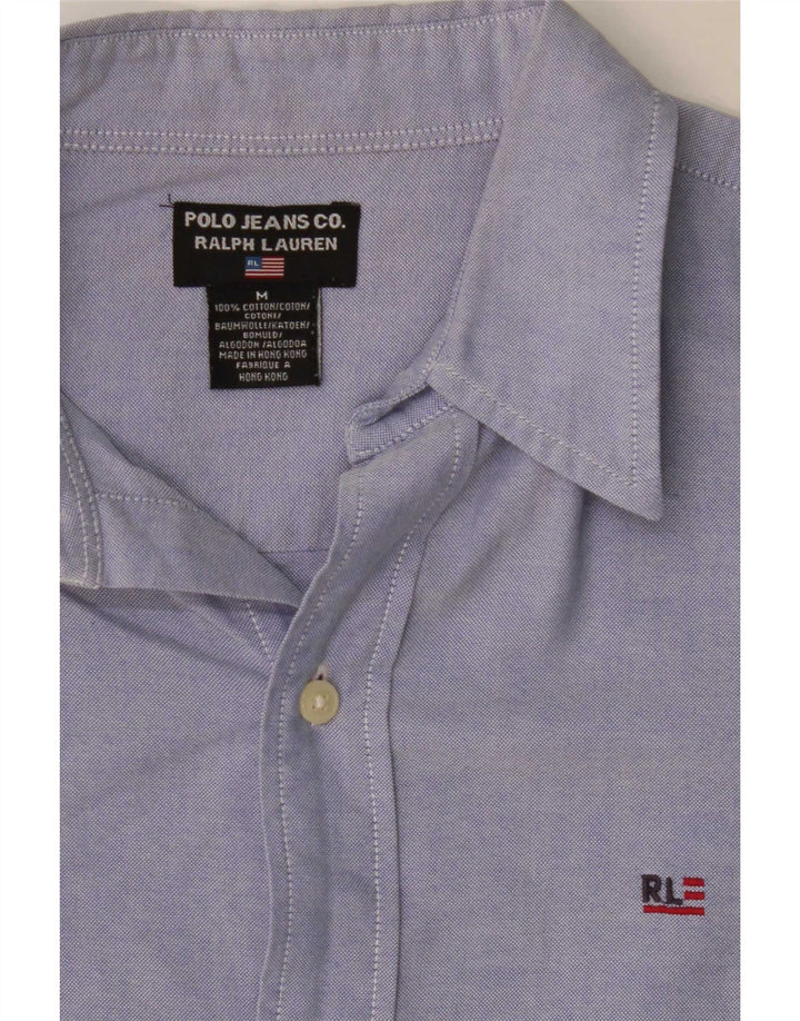 Camisa Ralph Lauren Hombre Azul Medio Algodón Clásico