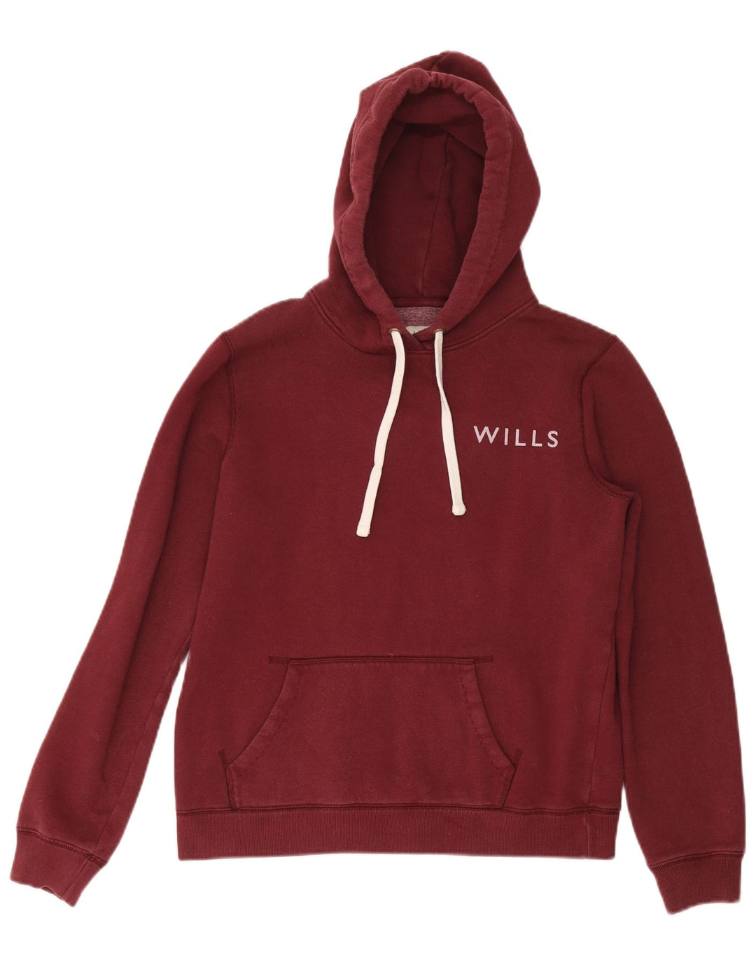 JACK WILLS Jersey con capucha gráfico para mujer Reino Unido 12 Algodón burdeos mediano