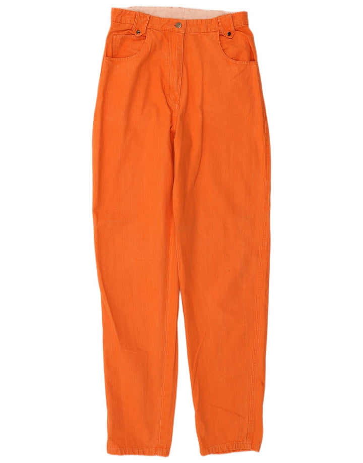 C&A Pantalones casuales cónicos de cintura alta para mujer EU 38 Medium W26 L31 Naranja