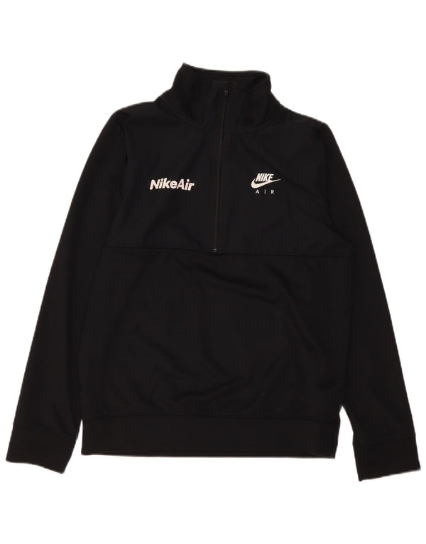 Nike Boys Standard Zip Neck Sudadera Jumper 13-14 años XL Negro