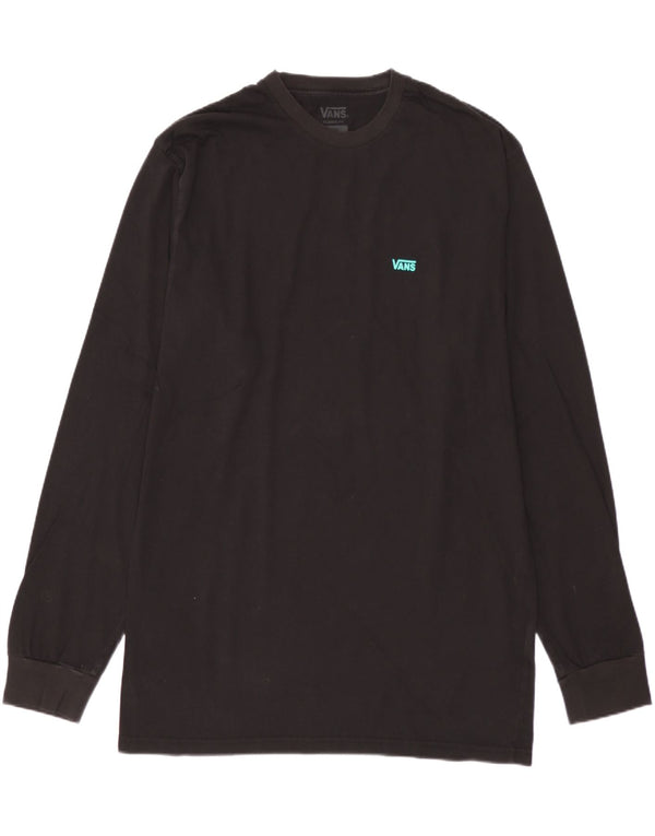 VANS Hombre Classic Fit Top Manga Larga Grande Algodón Negro