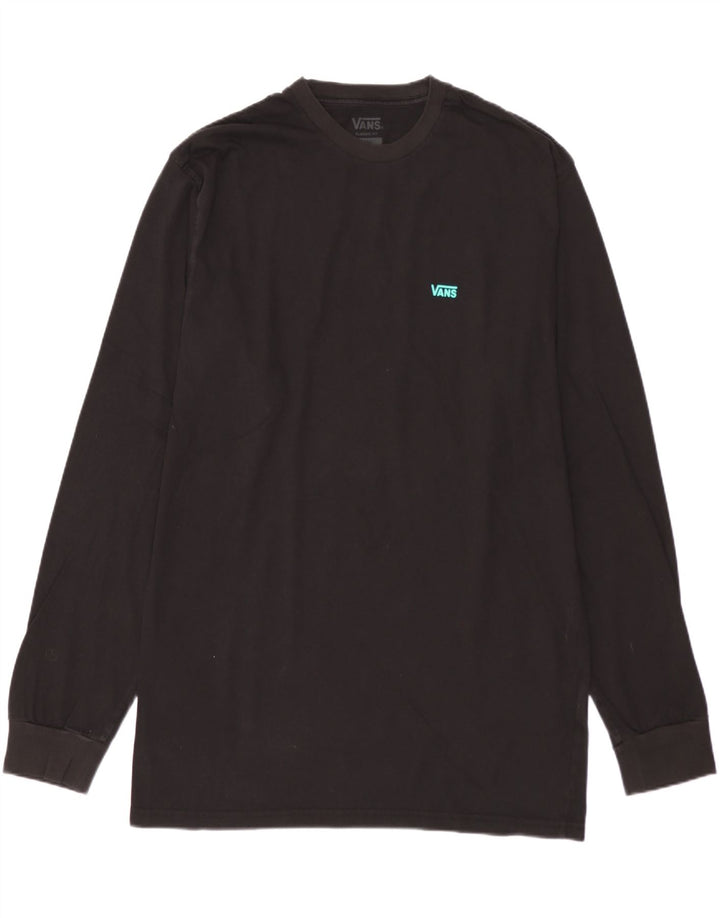 VANS Hombre Classic Fit Top Manga Larga Grande Algodón Negro