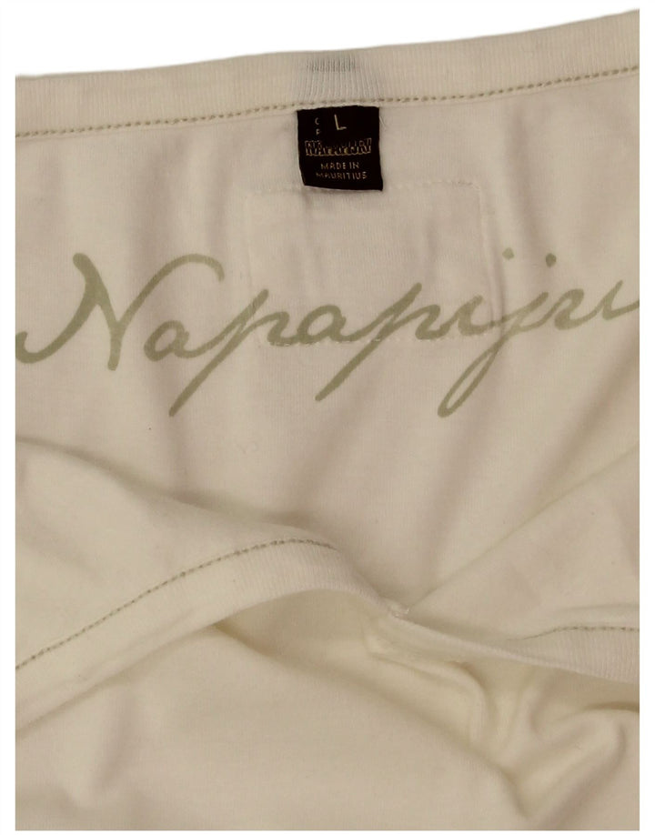 Napapijri Cami Top para mujer UK 44 Grande Algodón blanco
