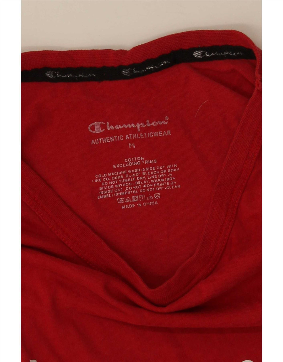 Champion Camiseta gráfica para hombre Top Medium Red Cotton