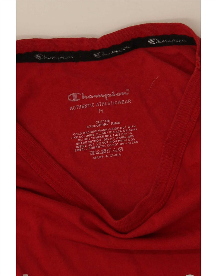 Champion Camiseta gráfica para hombre Top Medium Red Cotton