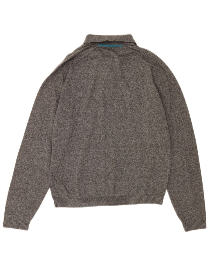 Penguin Hombre Polo Cuello Jersey Jersey De Algodón Moteado Gris Medio
