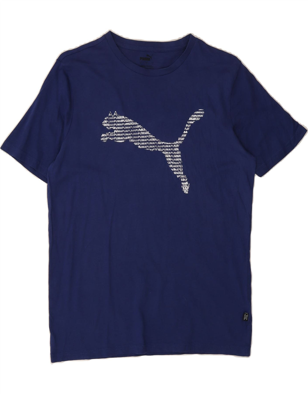PUMA Mens Graphic T-Shirt Top Small Navy Blue Cotton Vintage Puma and Second-Hand Puma from Messina Hembry 