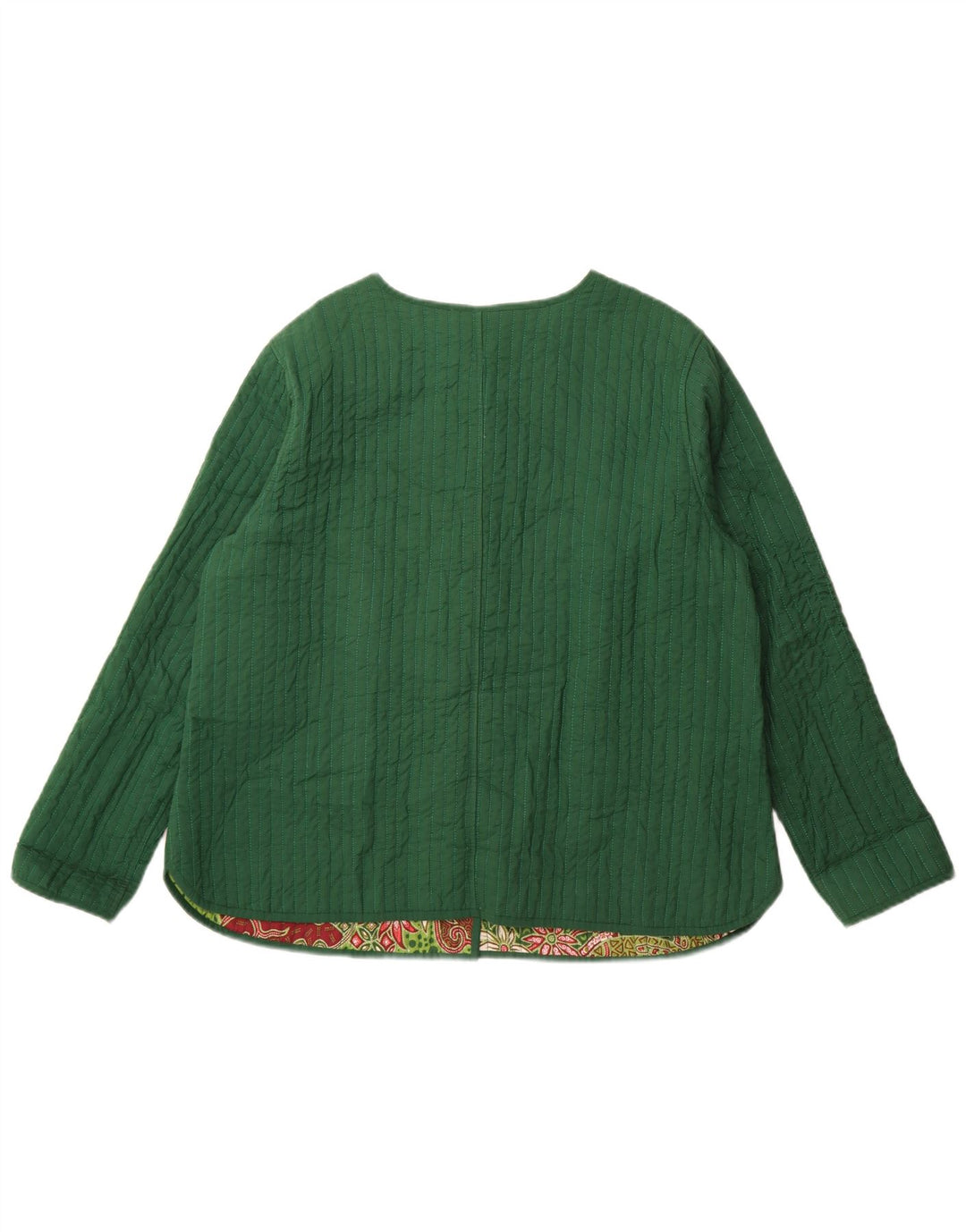 DW-Shop Chaqueta reversible para mujer EU 46 XL Algodón floral verde