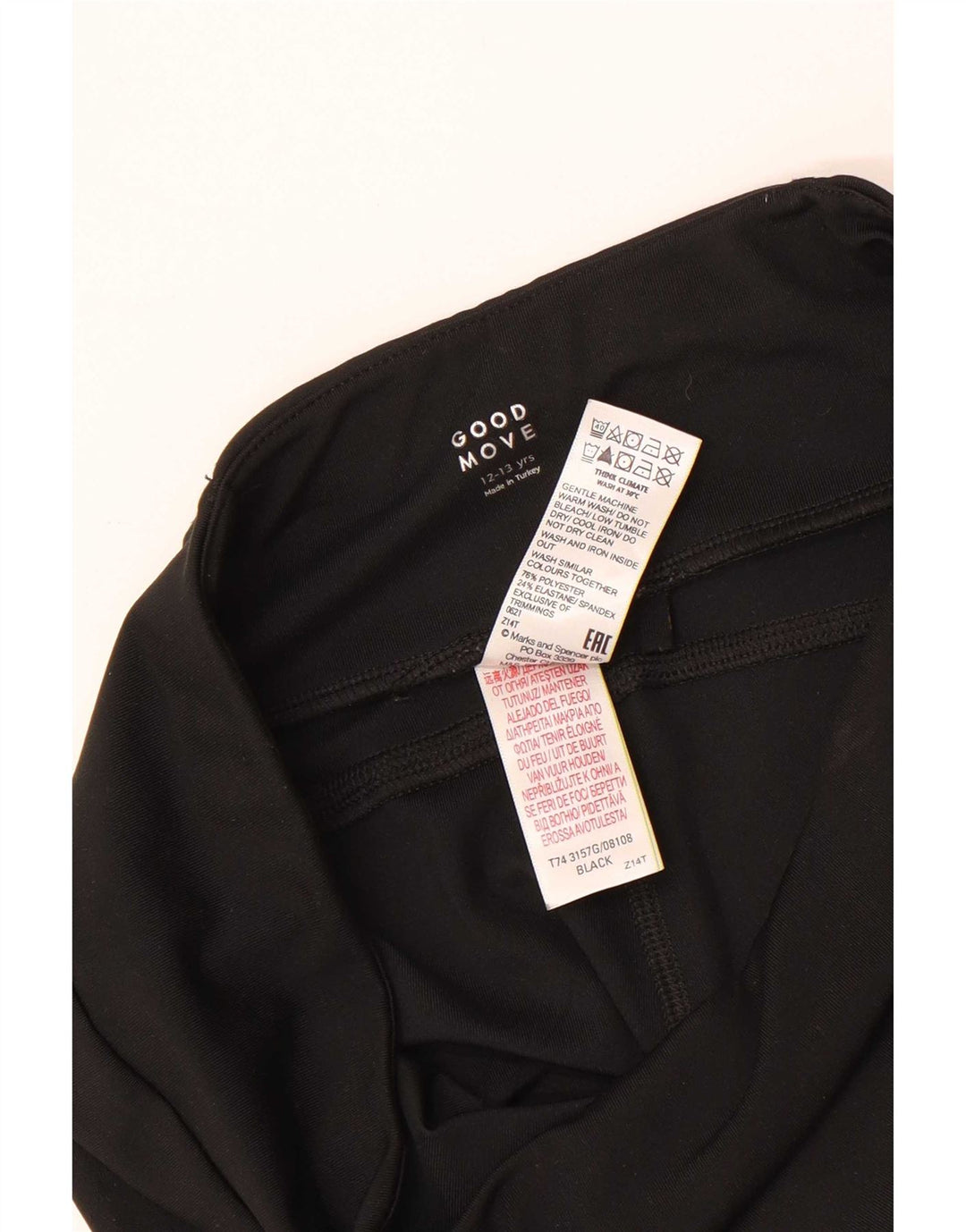 Marks & Spencer Leggings Niña 12-13 Años Negro Poliéster