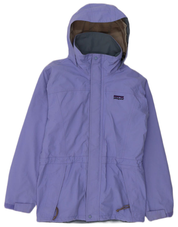 Patagonia Chaqueta impermeable con capucha para hombre UK 34 XS Poliéster morado