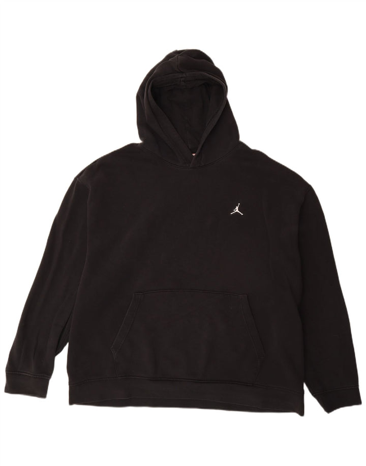 Jordan - Sudadera con capucha para hombre, talla 2XL, algodón negro
