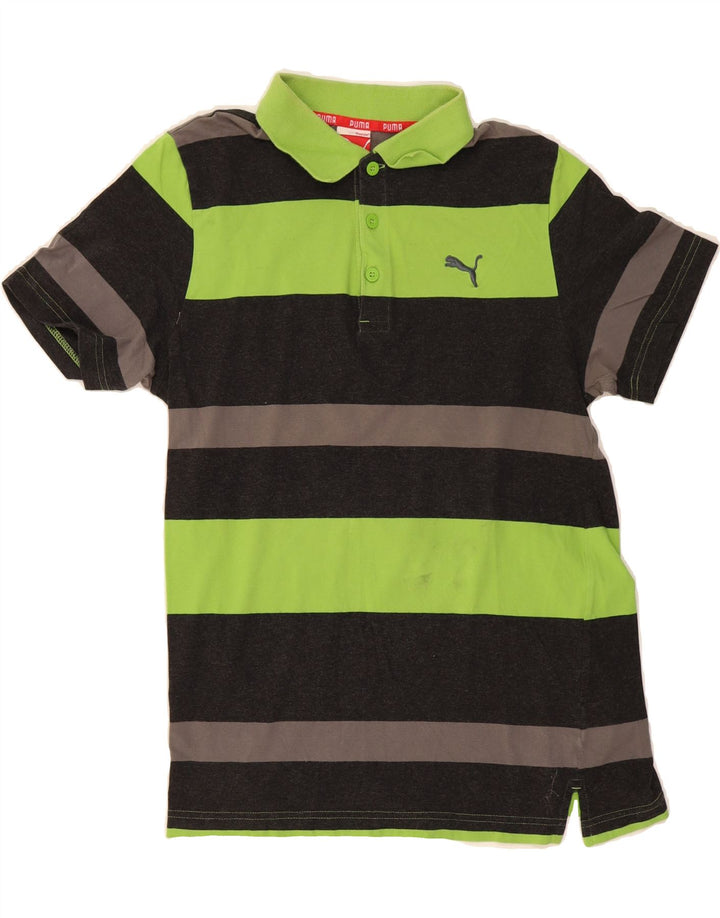 PUMA Mens Polo Shirt Medium Multicoloured Striped Vintage Puma and Second-Hand Puma from Messina Hembry 