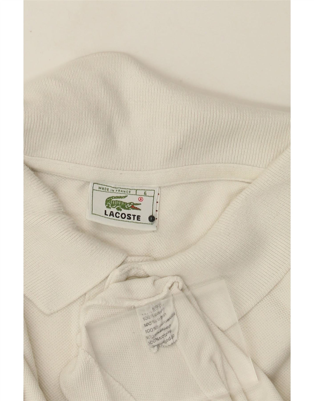 Polo Lacoste Hombre Talla 6 XL Algodón Blanco