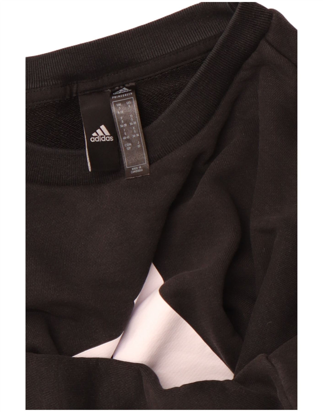 ADIDAS Mujer Primegreen Sudadera de gran tamaño Jumper UK 8/10 Small Negro