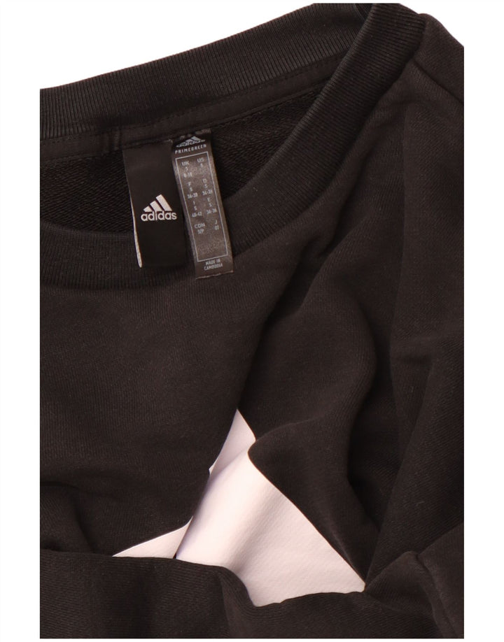 ADIDAS Mujer Primegreen Sudadera de gran tamaño Jumper UK 8/10 Small Negro