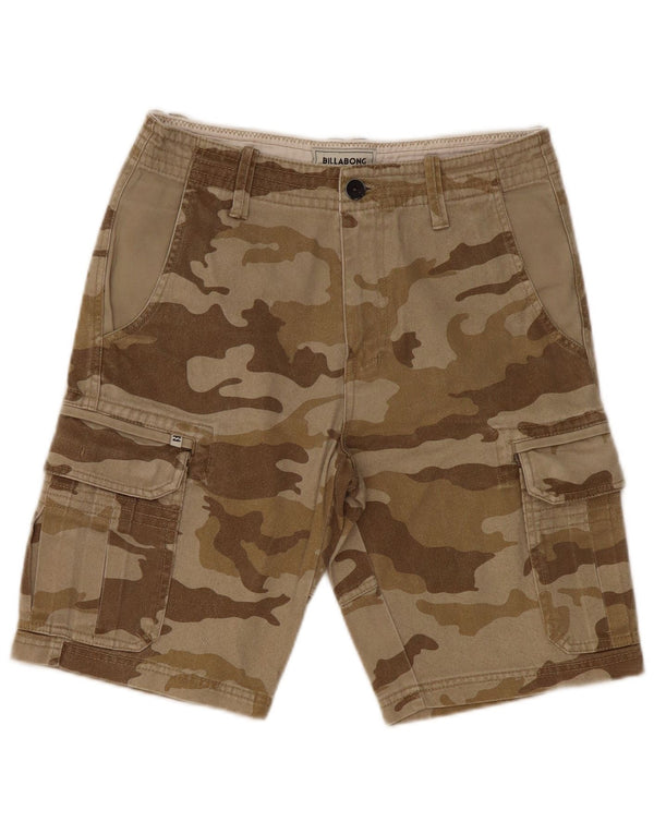 Billabong Mens Cargo Shorts W28 Medium Khaki Camuflaje Algodón