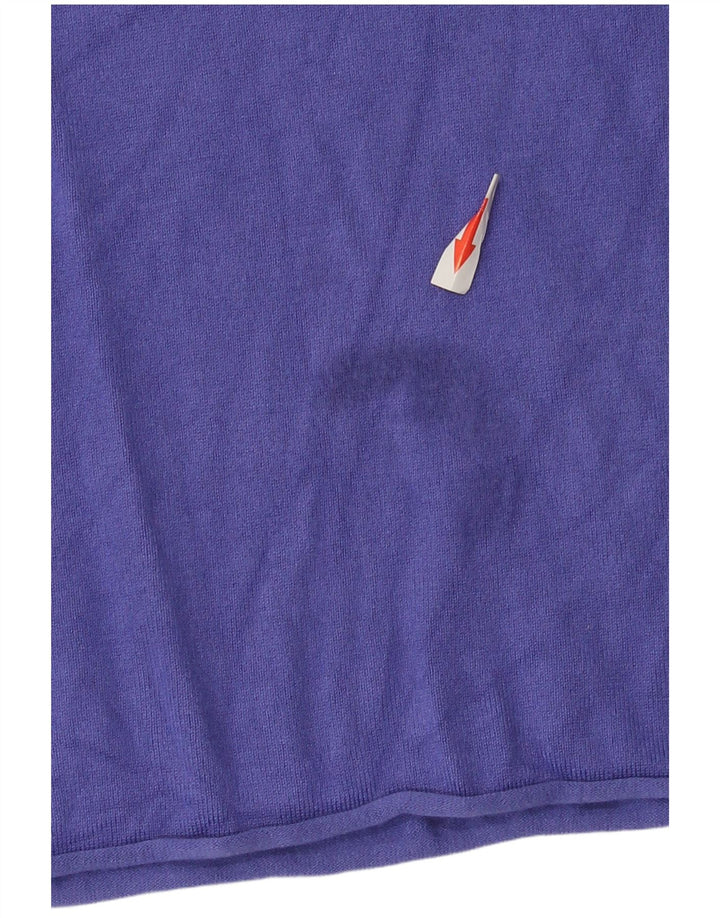 Zara Mujer Top Manga Larga UK 8 Small Viscosa Púrpura
