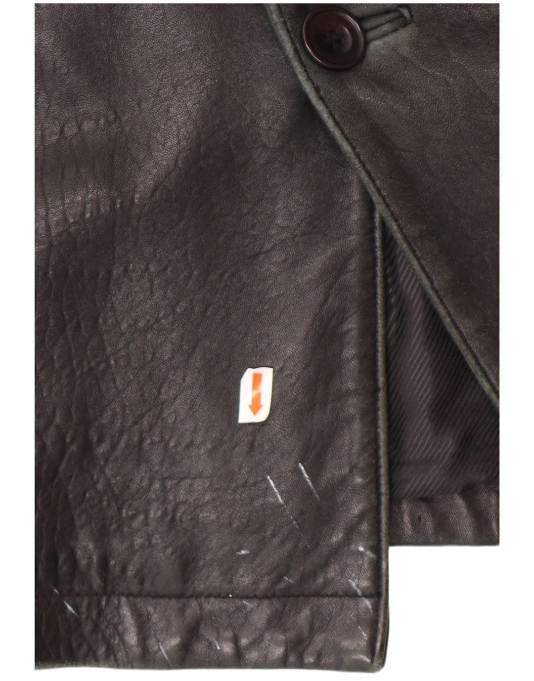 SUMMIT Abrigo de cuero para hombre UK 42 XL Cuero negro