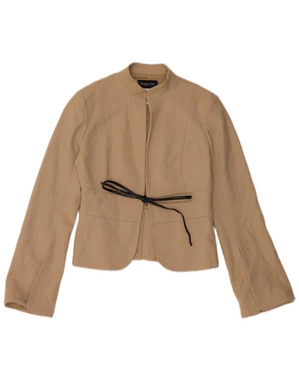 PATRIZIA PEPE Chaqueta Blazer Mujer IT 40 Small Beige Lana