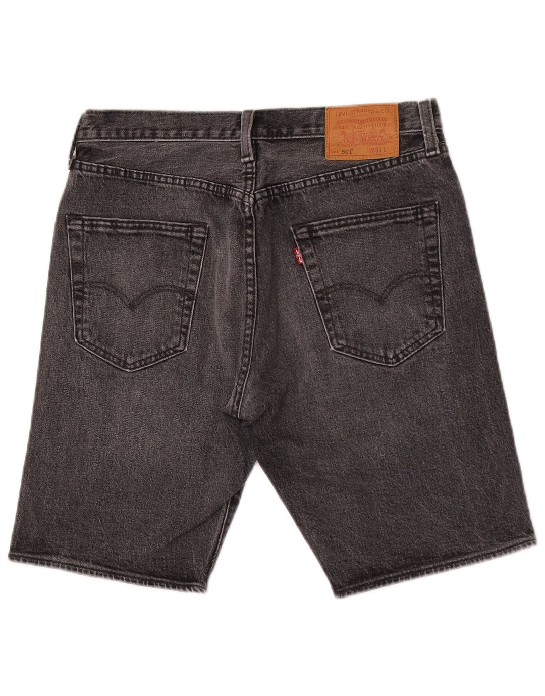 Levi's Mens 501 Shorts De Mezclilla W31 Algodón Gris Medio