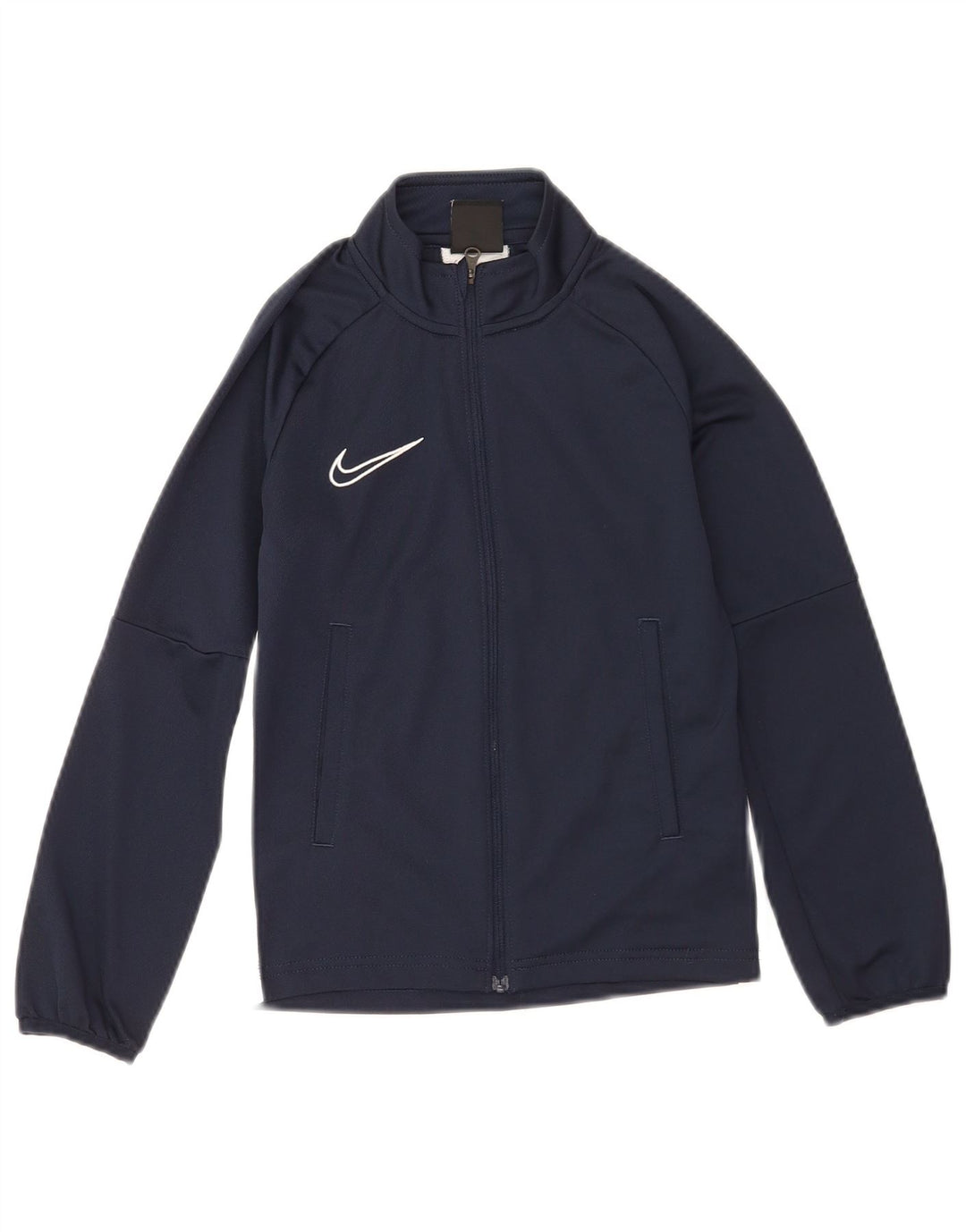Nike Boys Dri Fit Chándal Top Chaqueta 8-9 años Pequeño Azul Marino Poliéster