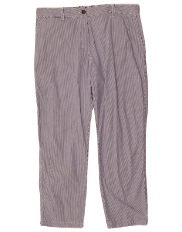 Marks & Spencer Pantalones Chinos para Mujer Reino Unido 14 Grande W34 L26 Azul Pinstripe