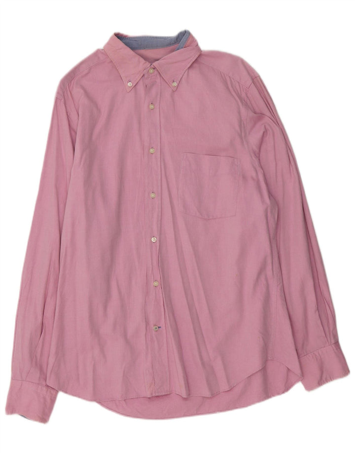 MASSIMO DUTTI Camisa Hombre Grande Rosa Algodón