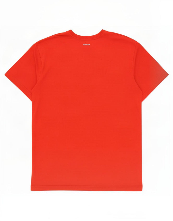 Adidas Mens Climalite Camiseta Top Grande Poliéster Rojo